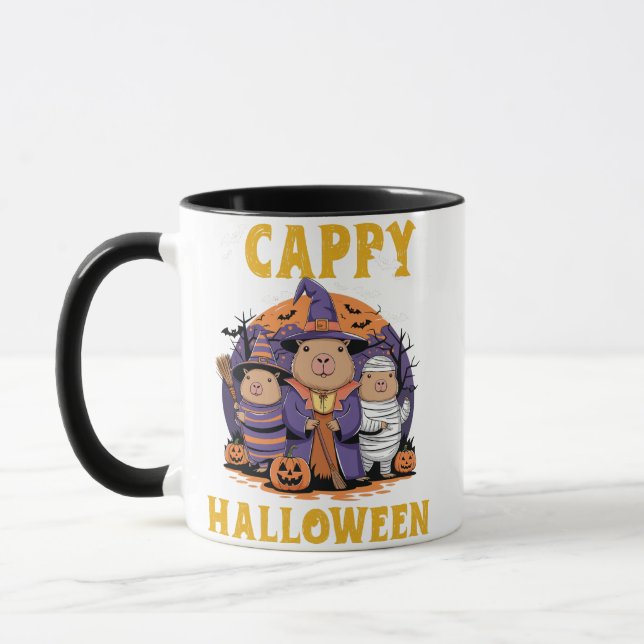 Taza "Cappy Halloween Capybara Pumpkin Mug - Curiosamen (Izquierda)