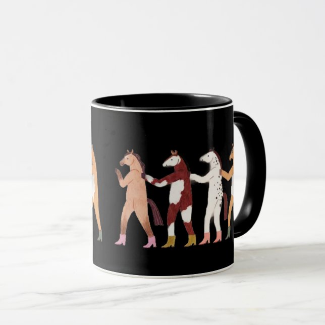 Taza caprichosa de caballos bailarines (Anverso derecho)
