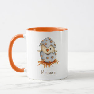 Taza Caprichoso Pájaro Personalizado Rompiendo el Casca
