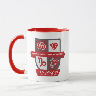 Taza Capricorn Birthday Crest™ for January 1-19 Mug