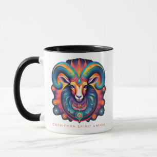 Taza Capricorn Espíritu Animal Montaña Cara
