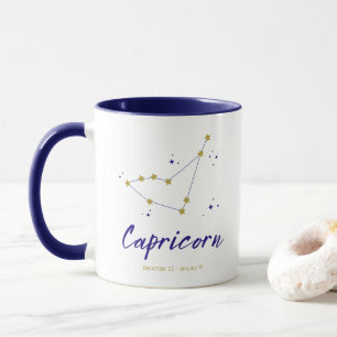 Taza Capricorn Zodiac Stars Constellation Goat Cumpleañ