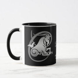 Taza Capricornio ♑ la cabra - Rótulo zodiaco