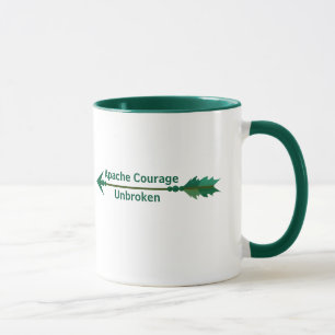 Taza Capuchón de café con flecha verde sin romper