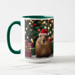 Taza "Capybara Claus: Un lugar festivo para las maravil