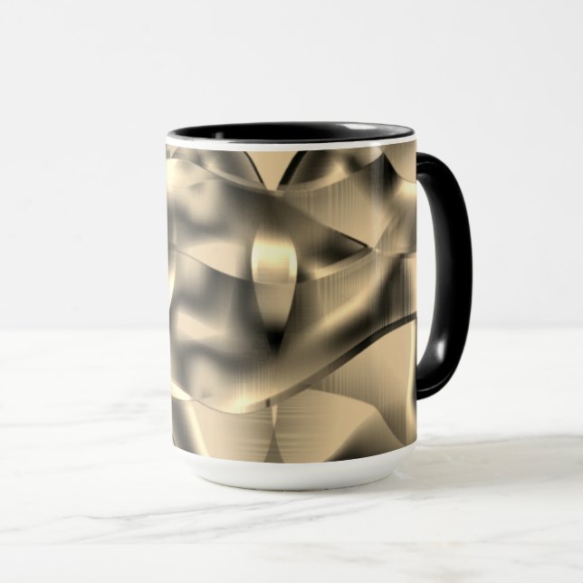 Taza Caqui curvo o beige con tonos llamativos (Anverso derecho)