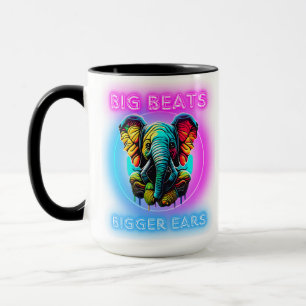 Taza Cara colorida de elefante