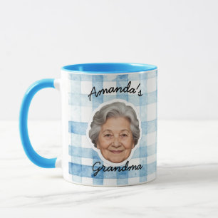 Taza Cara de Abuelo Personalizada Foto Patrón de Cuadro