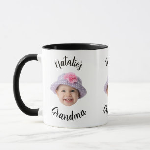 Taza Cara de bebé de niño lindo Foto Nombre del niño Ab