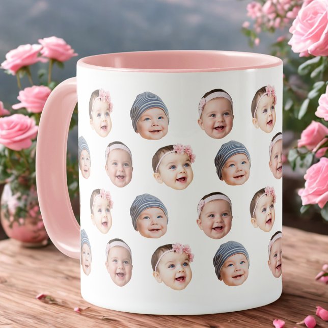Taza Cara de Bebé Personalizada con 3 Fotos (Subido por el creador)
