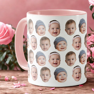 Taza Cara de Bebé Personalizada con 3 Fotos de Beb