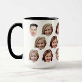 Taza Cara de bebé personalizada con 5 fotos de familia