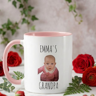 Taza Cara de Bebé Personalizada Foto de Bebé Navidad Ab