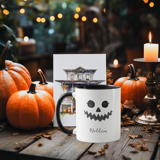 Taza Cara de calabaza de Jack O Lantern | Halloween (Subido por el creador)