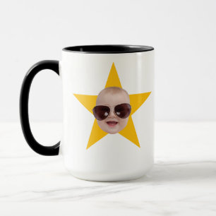 Taza Cara de estrella Con tu cara en su regalo personal