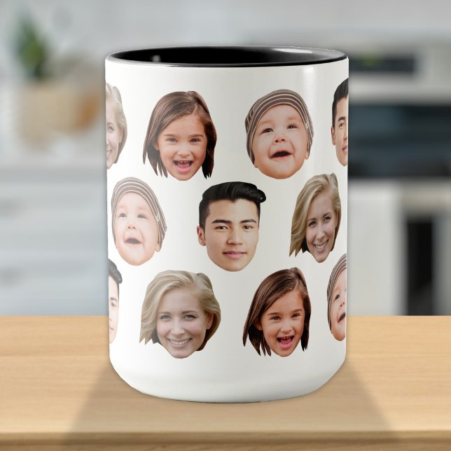 Taza Cara de Familia Personalizada Lindo 4 Fotos (Subido por el creador)
