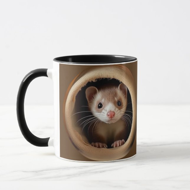 Taza Cara de Ferret-Bebé - Ferretes cortos (Izquierda)