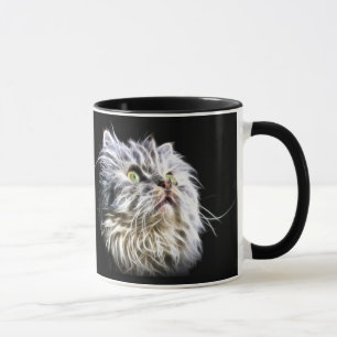 Taza Cara de gato persa de Fractalia