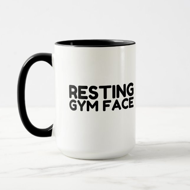 Taza Cara de gimnasio en reposo (Izquierda)