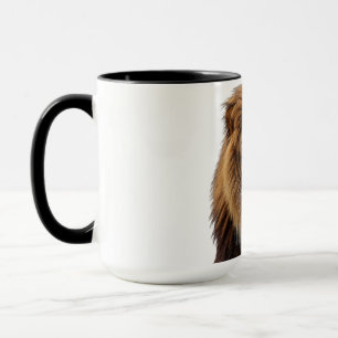 Taza Cara de León Majestuoso con Ojos Azules   Anima Fa