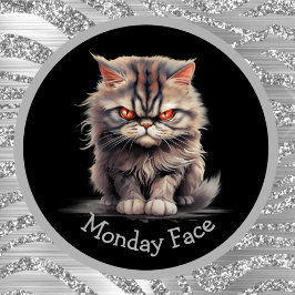 Taza Cara De Lunes O Gato Gris Enfadado De Su Texto