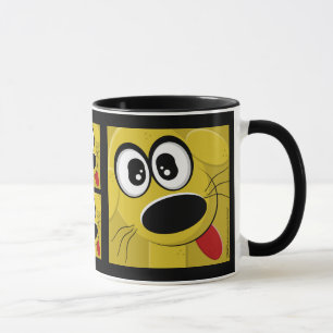 Taza Cara de perro amarilla