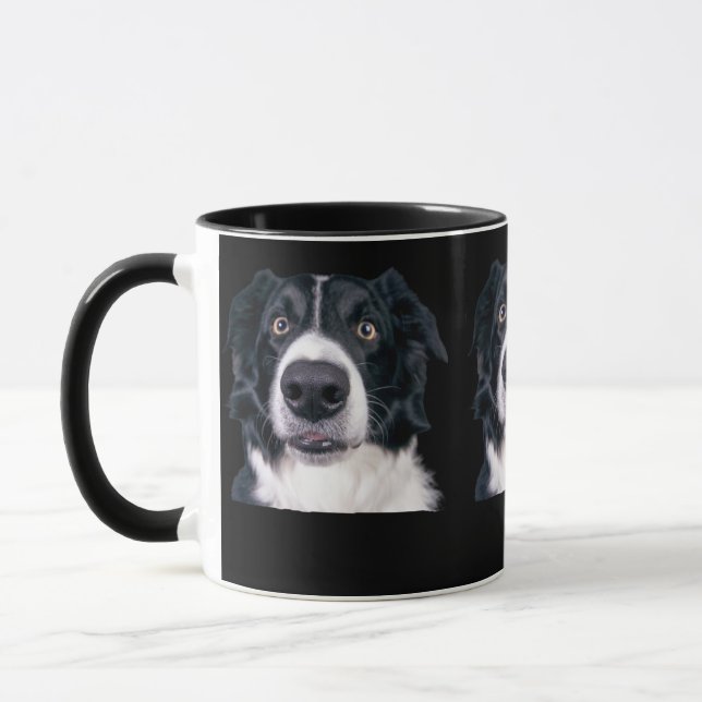 Taza Cara de perro blanco y negro (Izquierda)
