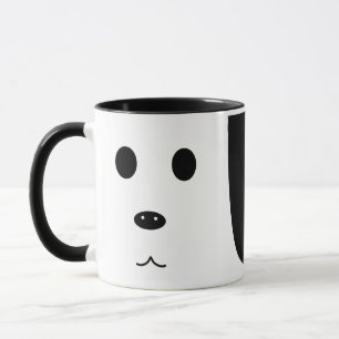 Taza cara de perro divertida