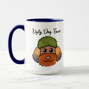 Taza Cara de perro fea de perro caniche