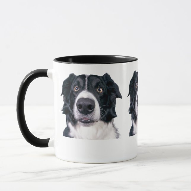 Taza Cara de Perro Negro y Blanco (Izquierda)