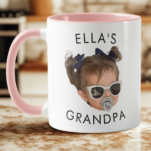 Taza Cara de personalizado, bebé, regalo de Dady, abuel
