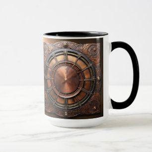 Taza Cara de tiempo de cobre de Steampunk
