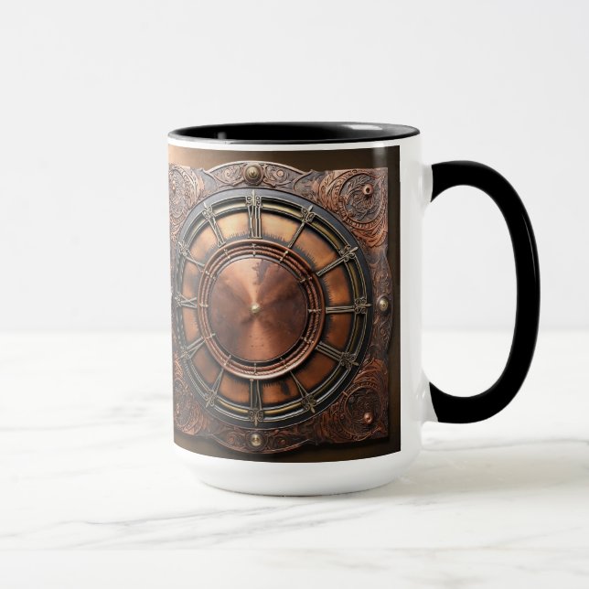 Taza Cara de tiempo de cobre de Steampunk (Derecha)