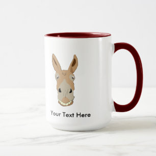Taza Cara del burro de la mañana con sonrisa