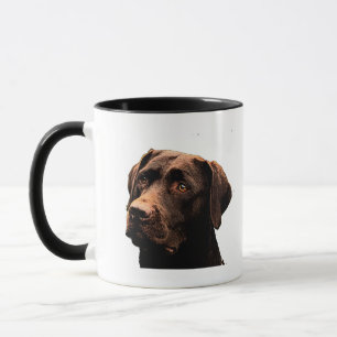 Taza cara del laboratorio del chocolate