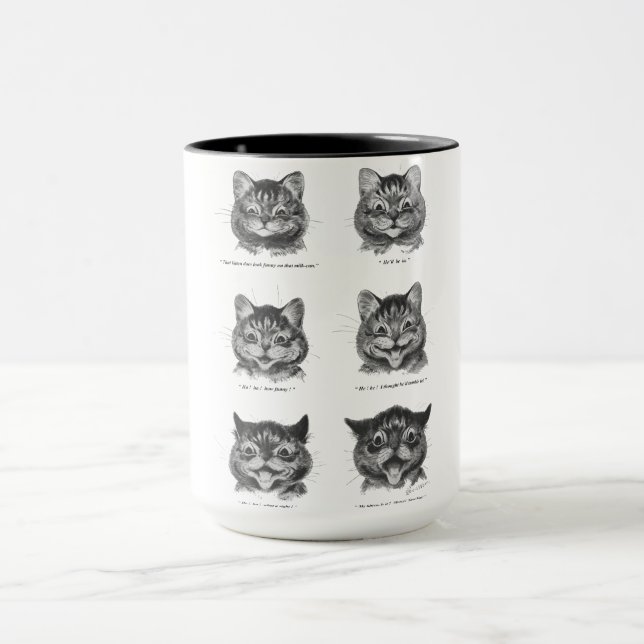 Taza Cara divertida del gato, Louis Wain (Centro)