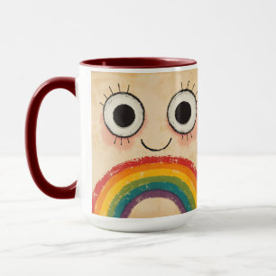 TAZA CARA FELIZ ARCOÍRIS