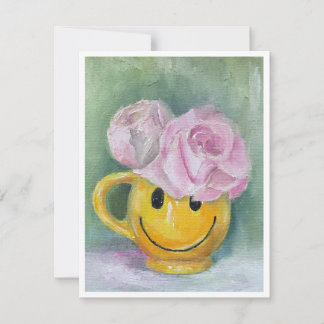 Taza Cara Feliz y Alegre con Tarjeta de Nota de Ro