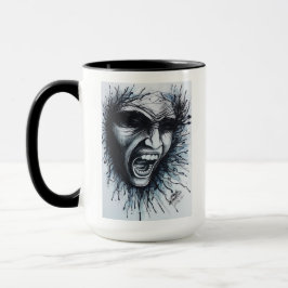 Taza Cara gritando