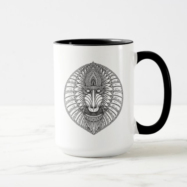 Taza Cara inspirada del babuino (Derecha)