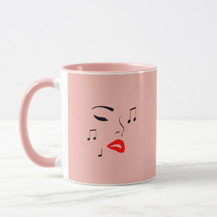 Taza Cara musical femenina