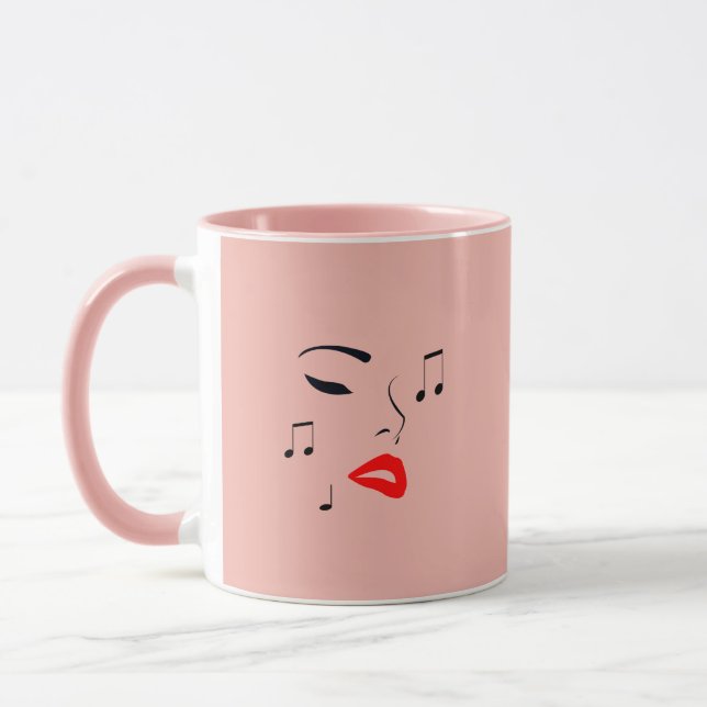 Taza Cara musical femenina (Izquierda)