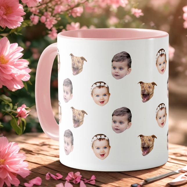 Taza Cara personalizado, regalo familiar único 3 fotos  (Subido por el creador)