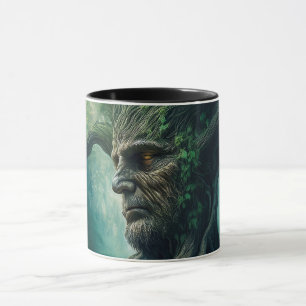 Taza Cara sabia en el bosque místico del árbol antiguo