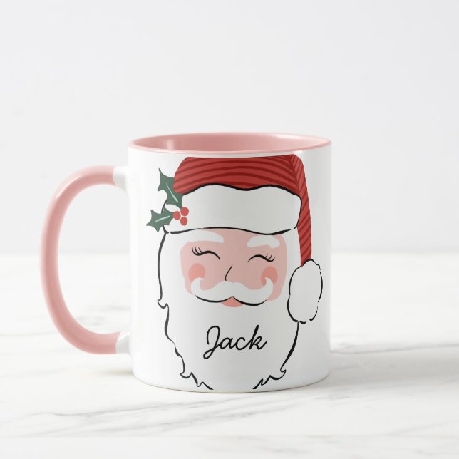 Taza Cara Santa personalizada | Ho, Ho, Ho (Izquierda)