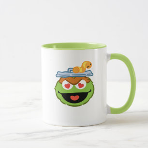 Taza Cara sonriente de Oscar con ojos en forma de coraz