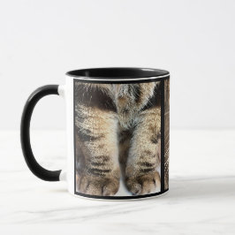 Taza Cara y patas de gato atigrado - Diseño Felino Dive