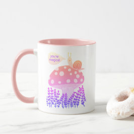Taza Caracol caprichoso en un PERSONALIZADO de hongos m