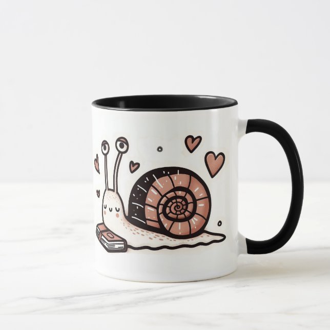 Taza Caracol con Diario - Corazones, Cortos y Diversión (Derecha)