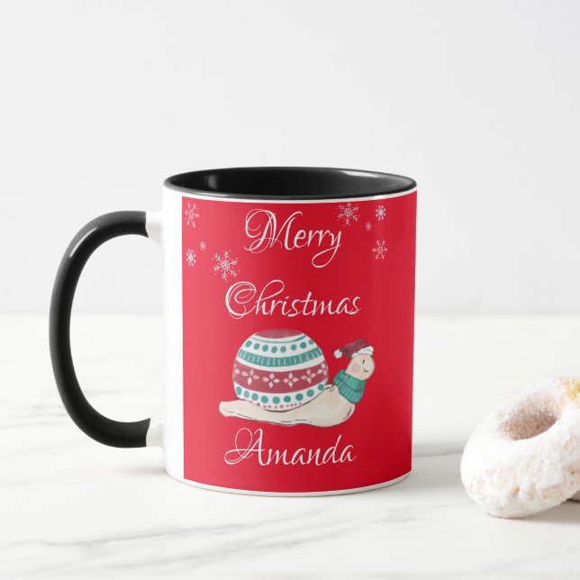 Taza Caracol navidad (Con donut)